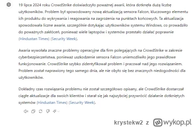 krystekw2 - #microsoft #ChatGPT #crowdstrike
GPT wyjaśnia o co chodzi i kiedy się sko...