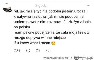 wiecznysingiel97trt - Gdy podbija do niej chad, oskarek czy mokebe to sie nie może wy...