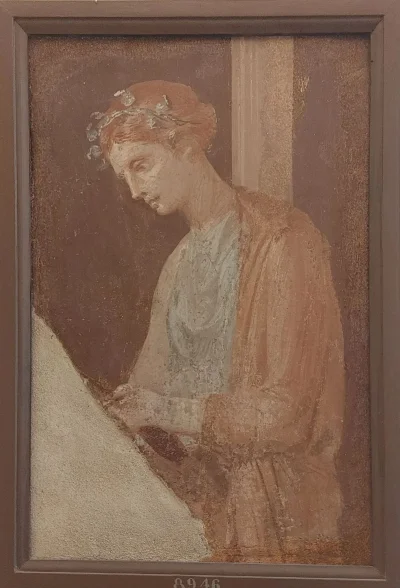 IMPERIUMROMANUM - Rzymski fresk ukazujący młodą kobietę

Rzymski fresk ukazujący młod...