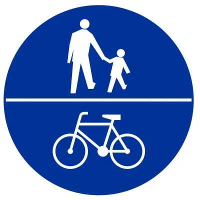 faxepl - @faxepl: A tak jest oznakowana droga dla pieszych i rowerzystów. Tutaj wszys...