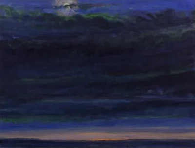 n.....a - #art #sztuka #malarstwo Jane Wilson "Moon Rise", 2001, amerykańska malarka,...