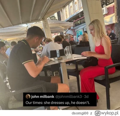 dsomgi00 - Jakiś sojak się zesrał, że chłop się źle ubrał na randke, a kobitka niby o...