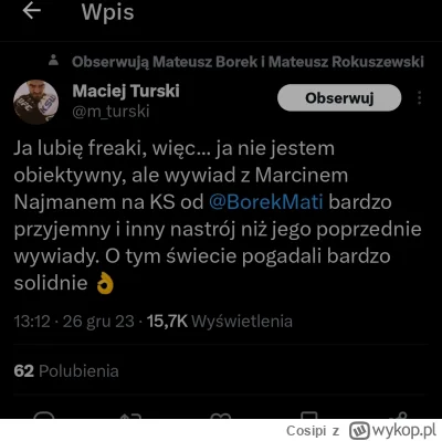 Cosipi - Tradycyjnie nawet w święta dupsko dla Borasa wylizane xD 
#famemma #kanalspo...