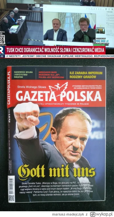 mariusz-madejczyk - Tusk pozwał Gazete Polską (czyli grubasa Sakiewicza) za okladke i...