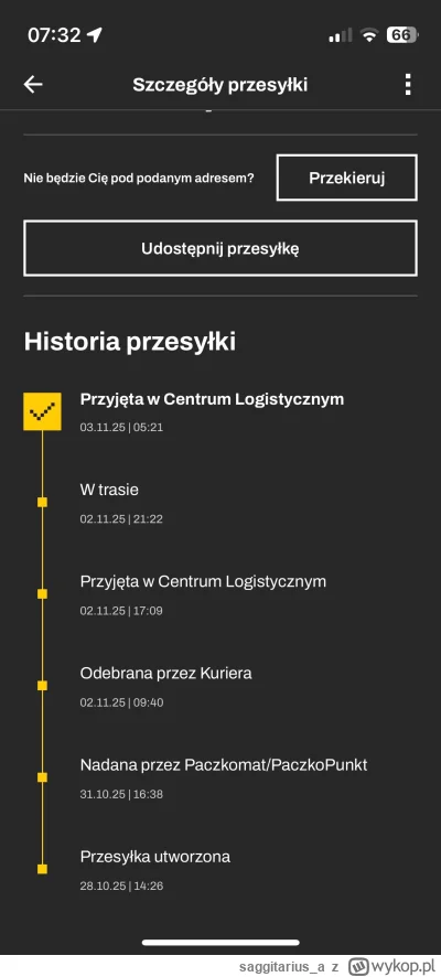 saggitarius_a - Paczka powinna dojść we wtorek ale InPost odebrał paczkę z paczkomatu...