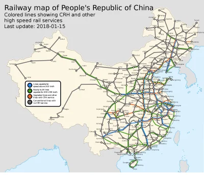 nixodus - Wystarczy zobaczyć siatkę kolei dużych prędkości w Chinach i Europie. U nas...