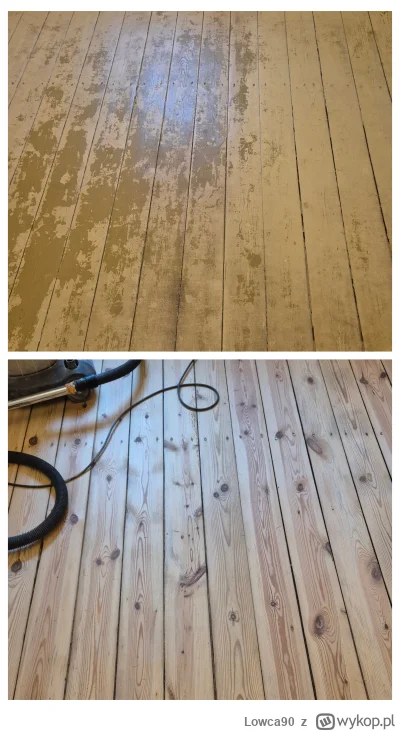 Lowca90 - Deska sosnowa w domu z 1920 roku. W końcu znalazłem odpowiednią metodę do s...