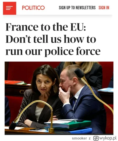 smooker - #francja #zamieszki #europa #gazeta

"Francja-UE: nie pouczajcie nas, jak k...