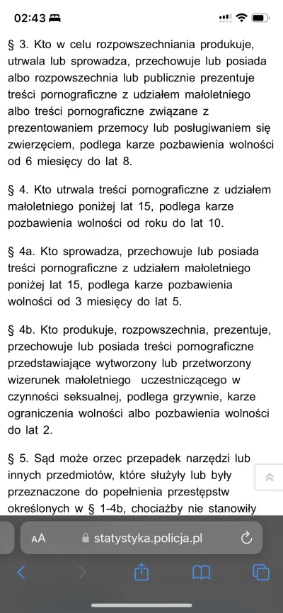 kamillus - @9Japko9 do maja 2014 była granica 15 lat. 
Na stronie policji jest nawet ...