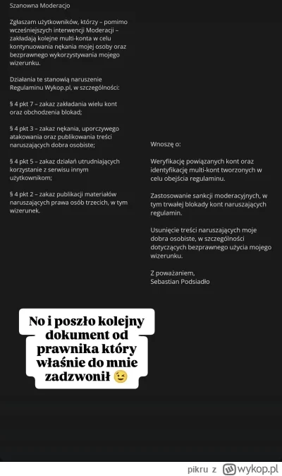 pikru - #sebcel pierwszy raz widzę aby prawnik podpisywał się imieniem i nazwiskiem s...