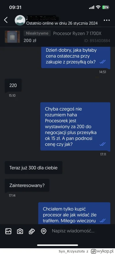 Syn_Krzysztofa - Sytuacja na #olx wciąż beznadziejna. Nie wiem skąd się biorą takie o...