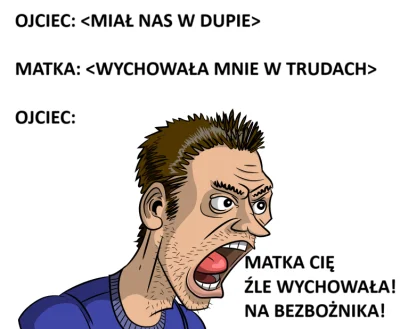 hermie-crab - Miał ktos też tak? Rodzic który generalnie huya zrobił by cię wychować ...