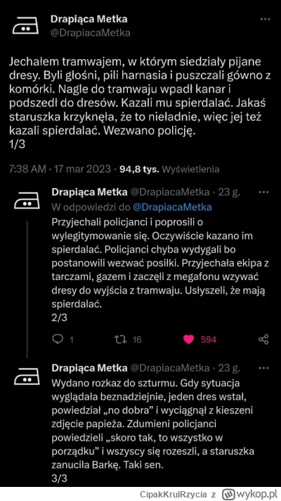 CipakKrulRzycia - #2137 #policja #takasytuacja #heheszki #polska