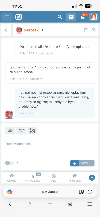 jazdaniebieski2023 - Cześć Mirki z #afera #oszukujo #spotify #spotifyfamily #zlodziej...