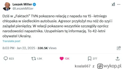 koala667 - Piekło zamarzło, już nawet Miller zwraca uwagę na manipulacje i niedopowie...
