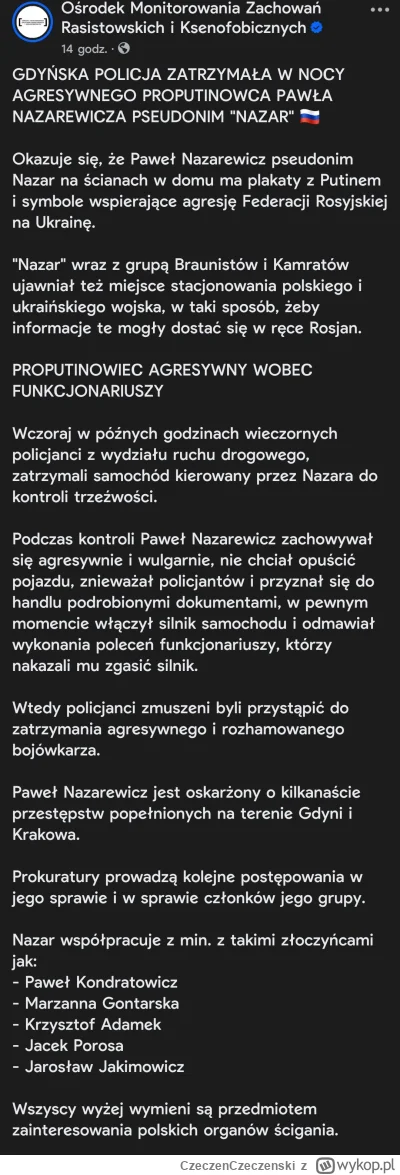 CzeczenCzeczenski - No kto by się spodziewał ( ͡° ͜ʖ ͡°) 
Odesłać do Moskwy i po prob...