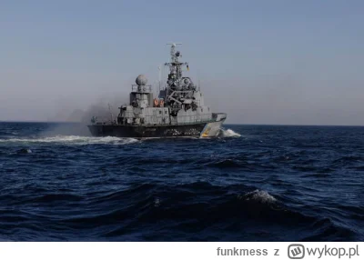 funkmess - Ukraiński patrolowiec typu Stenka eskortujący transportowce idące do Odess...