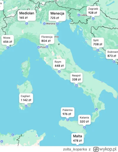 zolta_koparka - Mireczki, dlaczego loty do Mediolanu są takie tanie w porównaniu do i...