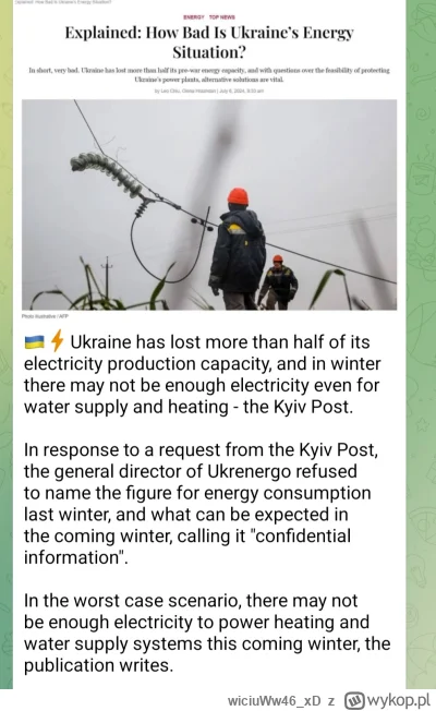 wiciuWw46_xD - #ukraina #rosja #wojna
🇺🇦💬Ukraina straciła ponad połowe swoich mocy...