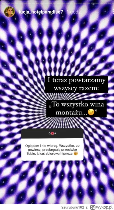 Szuruburu102 - Lucy Białogłowa, piękne podsumowanie, dalej z klasą ale szpileczka wbi...