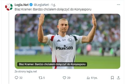 KebabZostrymSosem - #legia #mecz

Blaz Kramer: od małego kibicowałem Konyasporowi. W ...