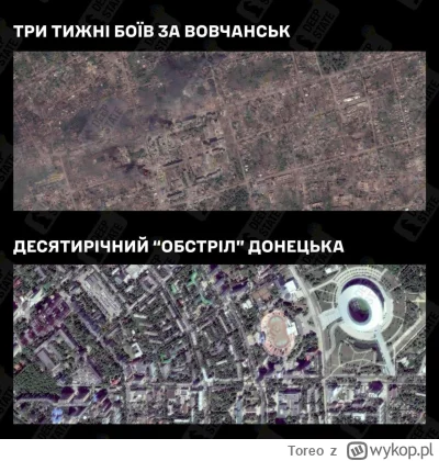 Toreo - #wojna #ukraina #rosja

Źródło
Różnica między Wowczańskiem (na górze) po 3 ty...