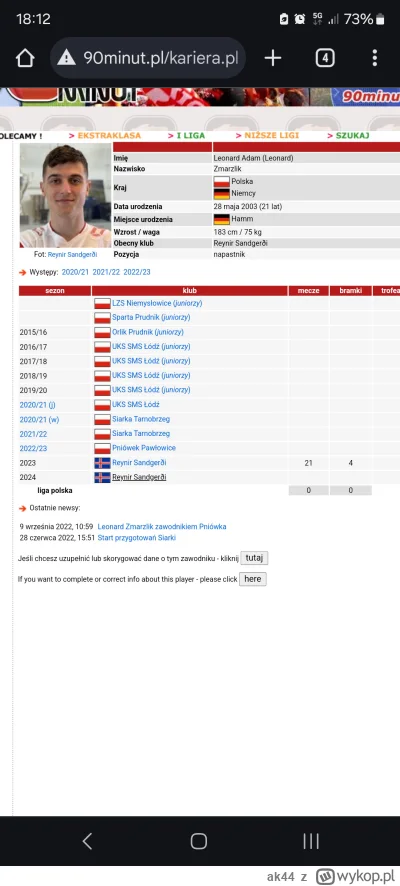 ak44 - @Bruster rzeczywiście profesjonalista. Szkółka SMS Łódź i obecnie najsłabszy k...