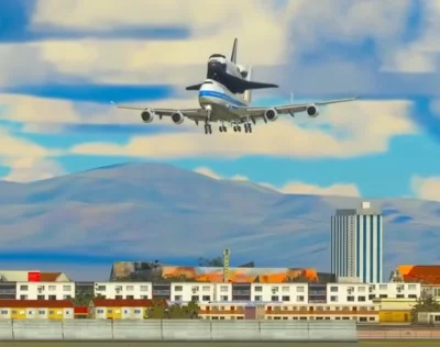 BozenaMal - Boeing NASA lądujący w Las Vegas z wahadłowcem kosmicznym.
#ciekawostki #...