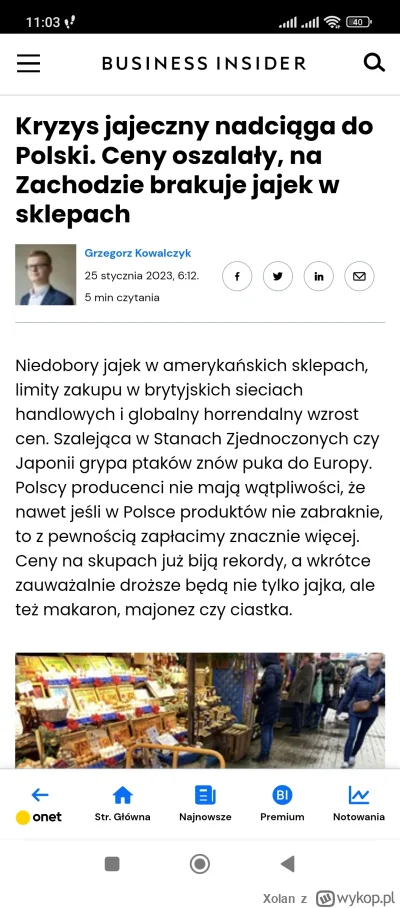 Xolan - czyli jajka na wielkanoc po 15-17 zł za 10 sztuk w Polsce beda?
#inflacja #je...