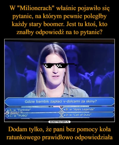 CH3j - Test na boomera.

W komentarzach proszę by prawidłową odpowiedź umieszczać w s...