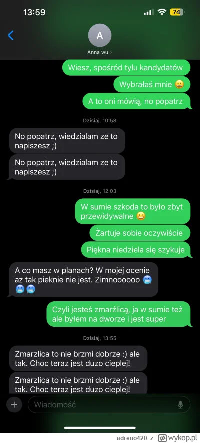 adreno420 - Pisze z laską sobie 


#tinder #badoo #przegryw #przegrywpo30tce #logikar...