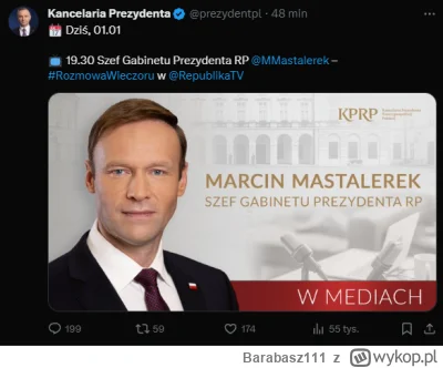 Barabasz111 - Marcin Mastalerek - "wiceprezydent Rzeczpospolitej Polskiej"
Czy ktoś j...