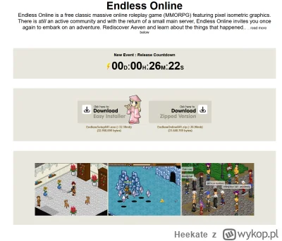 Heekate - Nie wiem, czy kiedyś graliście, ale za chwile startuje Endless Online ( ͡° ...
