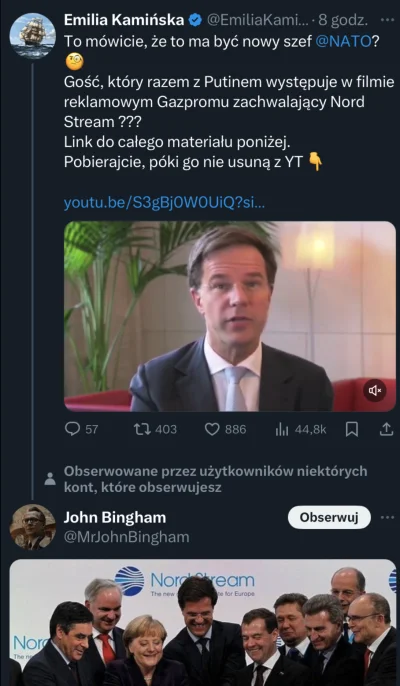 huncwot_ - Farage, Panasiuk, Musk 
to chyba są jacyś potężni politycy w UE, bo często...