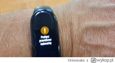 Orinosuke - Siema mirki. Mój tata używa opaski Xaomi mi band 8. Dziś wyskoczył mu kom...