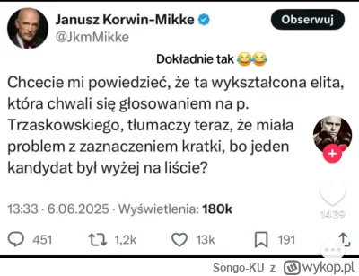 Songo-KU - #polityka #heheszki 
Korwin, ale akurat w punkt!