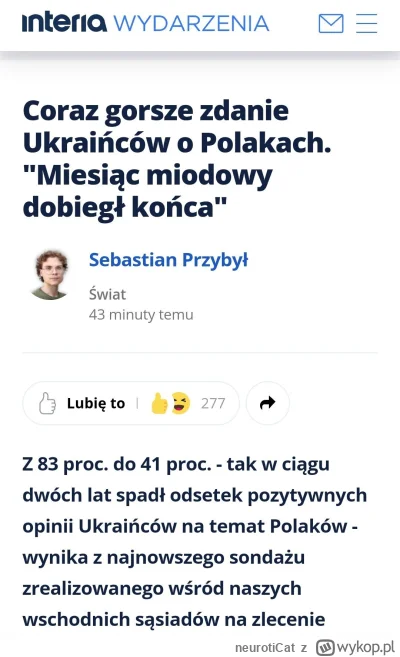 neurotiCat - Nie wygląda to dobrze dla Polaków..

#polska #ukraina #sondaz