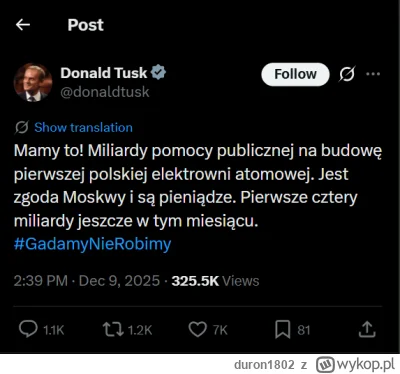 duron1802 - #polityka #bekazlewactwa #tusk
Politbiuro wyraziło zgodę! Uraaaaaaa!