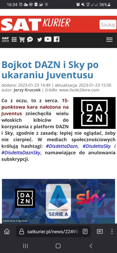 JaTuTylkoNaMoment - Nic głupszego dziś nie przeczytam. Na pewno Sky czy Dazn miało wp...