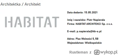 Rustleman - @tonaszepieklomezczyzn: Dodajmy jeszcze Piotra Napierała, architekta, któ...