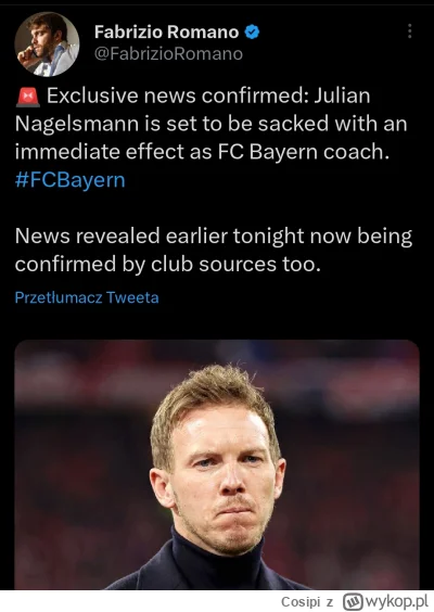 Cosipi - Nagelsmann #!$%@? z Bayernu
WTF co to się?
#mecz #pilkanozna #bayernmonachiu...