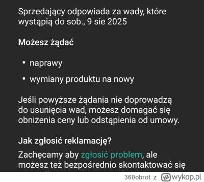 360obrot - @mieszanamieszana to z informacji pozakupowych dotyczących mojego zamowien...