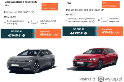 PiotrFr - @Sabr: @smokingcat 
 Za to w pełni wyposażone ID7 GTX 4motion kosztuje 332....