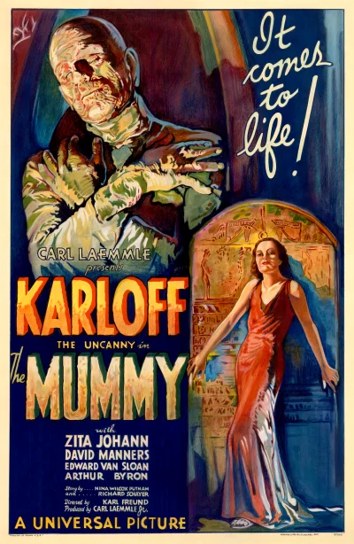 Loskamilos1 - Plakat reklamujący film "Mumia" z roku 1932 to jeden z najdrożej sprzed...