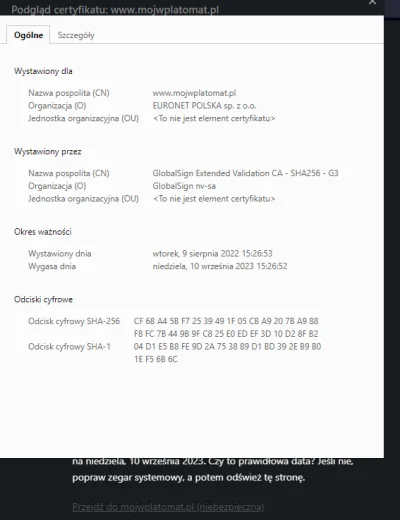 KonwersatorZabytkow - Euronet zapomniał odnowić certyfikatu SSL XDDD 
Poważna firma x...