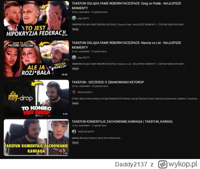 Daddy2137 - Wykopki: kogo obchodzi zdanie tego takefiuta, hehe
Rzeczywistość: ( ͡° ͜ʖ...