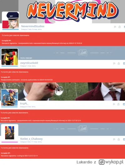 Lukardio - https://wykop.pl/ludzie/NevermindStudios

-8054
#stobanowdlaprawakow
-----...