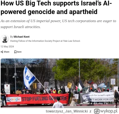 towarzyszJanWinnicki - I na co dzień płacący firmom z USA, które wspierają ludobójstw...