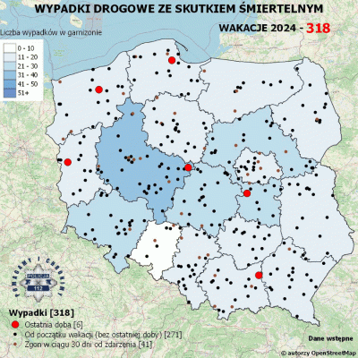 Salido - Minął 61. (z 73) dzień wakacji. 

W ciągu ostatniej doby miało miejsce 6 wyp...