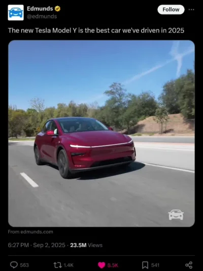 niejestemcyberem - Edmunds o Tesla Model Y
"To, co wszyscy byśmy przyznali, to że j...